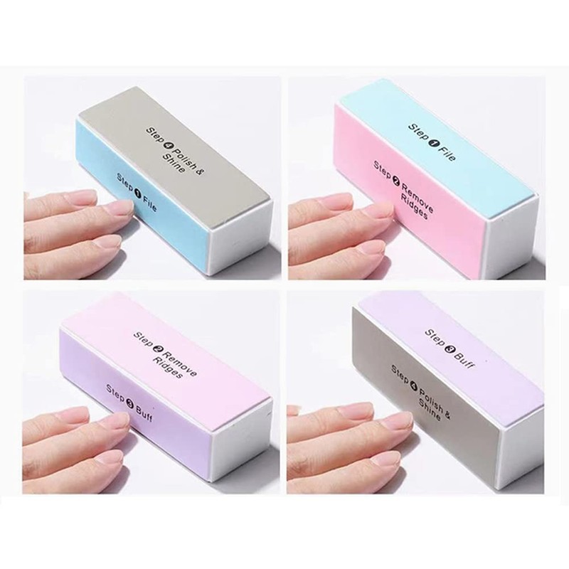 Ericotry 4PCS 4 Way Nail Buffing Block Nail Files Grit
