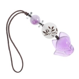 BIUDECO Cute Fox Pendant Phone Charm for Women Kawaii Crystal Keychain Strap Versatile Decoration for Bags and Phones Easy Attach Detach Design Loved Ones