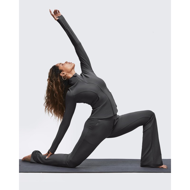 G4Free Black Dress Pants Women Flare Yoga Leggings Pull On