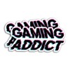 2 x 10cm Wide Gaming Addict Vinyl Stickers - Gamer