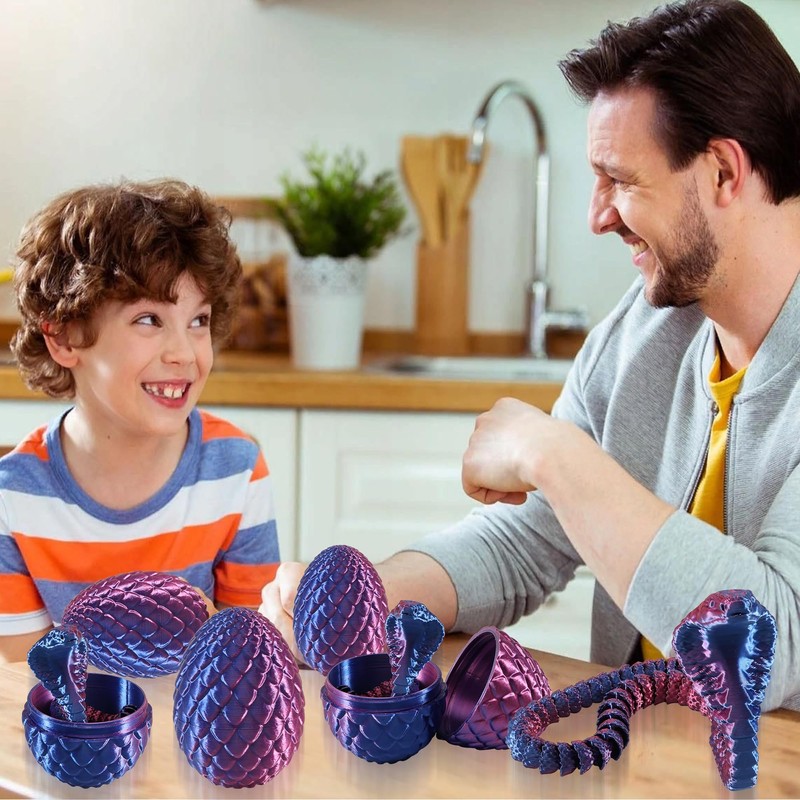 Joycabin 3D Printed Snake Toy, Easter 3D Printed Dragon Egg