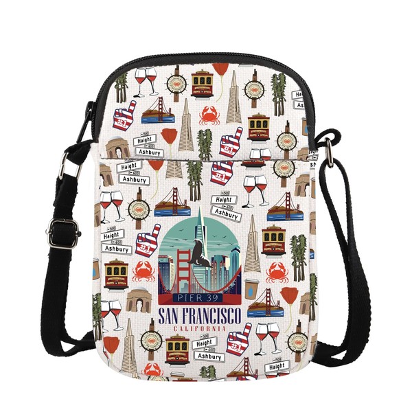 JTOUK San Francisco Travel Crossbody Bag California Vacation Gift San