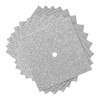 Perfeclan 12pcs Abschlusskappen -Dekorations -Kit, Blank Glitzer Kartonkonstruktionspapier, Silbrig