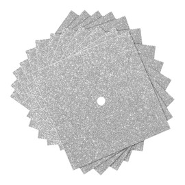 Perfeclan 12pcs Abschlusskappen -Dekorations -Kit, Blank Glitzer Kartonkonstruktionspapier, Silbrig