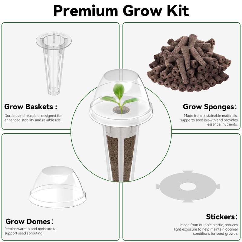 LYKOCLEAN Vegetable & Salad Green Seed Pod Kit for Aerogarden,
