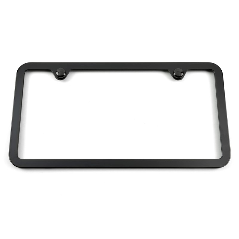 Pair Slim Black Chrome Plated License Plate Frame, Comes with