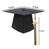 GRADFTY Black Graduation Cap with Double Color Tassel 2024 for