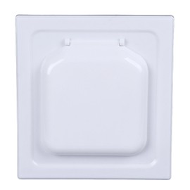 Dual Door Dryer Vent Cover, 7.5x7.0in Plastic Dryer Exhaust Vent Cover Outdoor Protector, Dryer Vent Cover Outside with 4 Screws Fits Perfectly on 4.4in Diameter Pipes and Vents