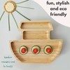 Bubba Boo Ark Bamboo Baby Plate| Fun Bamboo Suction Plates
