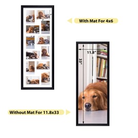 HORLIMER 4x6 Collage Picture Frame Set of 2, 12 Openings Multiple Frames Display 4 by 6 Photo with Mat for Wall Hanging