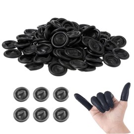 LACHT 150 Pack of Latex Finger Cots, Waterproof Fingertip Cover, Finger Protection After Injury, Finger Protective Cap, Waterproof Finger Sleeves for Tattoo, Beauty, Cleaning, Jewellery