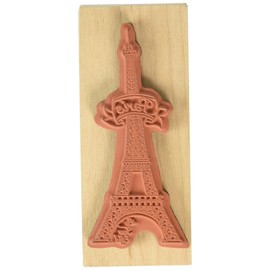 Inkadinkado Eiffel Tower Paris Wood Stamp for Arts and Crafts, 4.75'' W x 2'' L