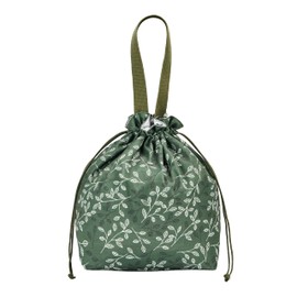 DARO-HGL Reusable Small Lunch Bag,Drawstring Lunch Bag,Insulated Handbag Tote bag with Handle (New Leaf Green)