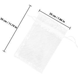 Bolsas de Organza Grandes 50 Piezas 20X30 CM con Cordón Ajustable para Regalos Reutilizables y Transparentes Ideales para Bodas Cumpleaños y Despedidas de Soltera