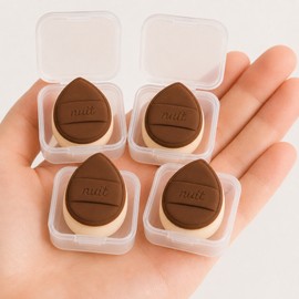Mini baby bottom puff individually wrapped cushion sponge finger blusher puff, 4 pcs / 미니 아기궁둥이퍼프 개별포장 쿠션 스펀지 손가락 핑거 블러셔 퍼프, 4개