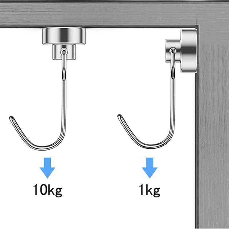 8 Pcs Magnetic Hooks Strong Neodymium Magnet Anti Corrosion Kitchen