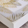 Fitted Sheet 160 x 200 cm - Gold Leaves Pattern