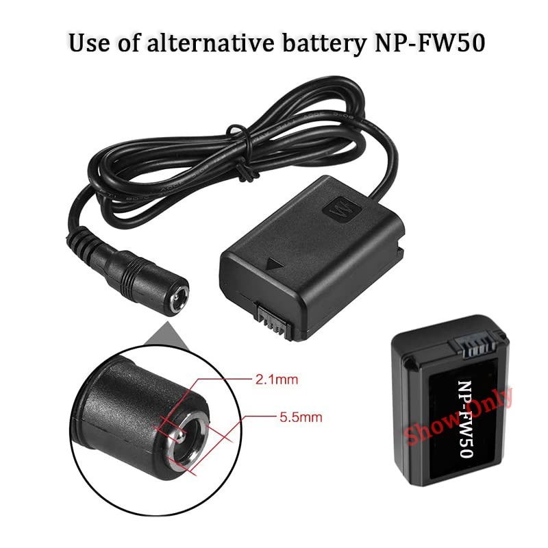 Camulti AC-PW20 AC Power Supply Adapter for Sony Camera Camcorder,NP-FW50