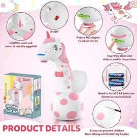 KETIEE Unicorn Drawing Projector Toys for Ages 5-7: Smart Art Sketcher Trace and Draw Projector for Kids with Cute Unicorn Look and 96 Stencils, Toddler Toys for Girls Boys 3+ (White-Pink)