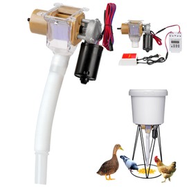PKNYBZH Timed Automatic Chicken Feeder and Duck Feeder, Timed Poultry Feederer Great for Chickens, Ducks, Geese, Pigeons, Dogs, Fish, Cats