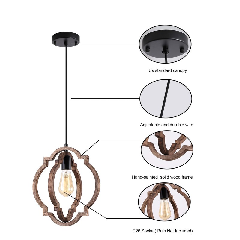 MWZ 3 Pack Farmhouse Pendant Lights Kitchen Island,Rustic 1-Light Small