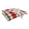 SARO LIFESTYLE Classic Comfort Faux Mohair Plaid Throw Blanket