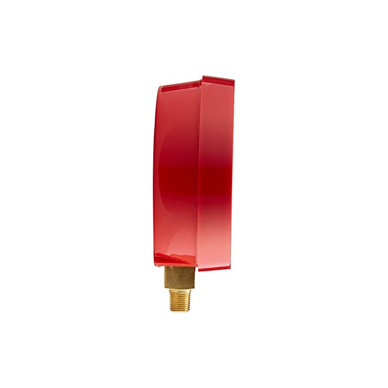 Yellow Jacket 49517 3-1/2" Liquid-Filled Gauge (Degrees F) Red Pressure,