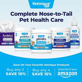 Vetnique Labs Furbliss Shampoo for Dogs with Itchy Skin, Hypoallergenic, Calming for Sensitive Skin Grooming Care Puppy Shampoo (Anti-Itch Shampoo)   
