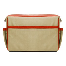 Lencca Orange Beige Structured Large Camera DSLR Gadget Bag Made for Sony Alpha 7 IV, ZV-E10, A6400 A6000, 7C