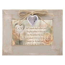 Cottage Garden God Promise Strength Natural Taupe Wood Locket Music Box Plays How Great Thou Art