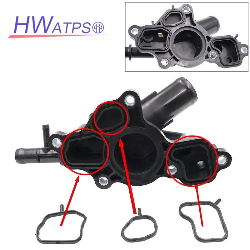 HWATPS 11060-4BB0A 11060-4BB1A Set of Engine Radiator Thermostat Housing for