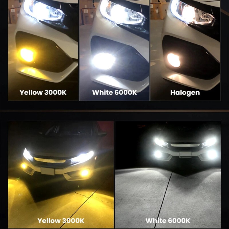 SHENKENUO Switchback 9005 HB3 LED Headlight Bulbs High Beam Dual