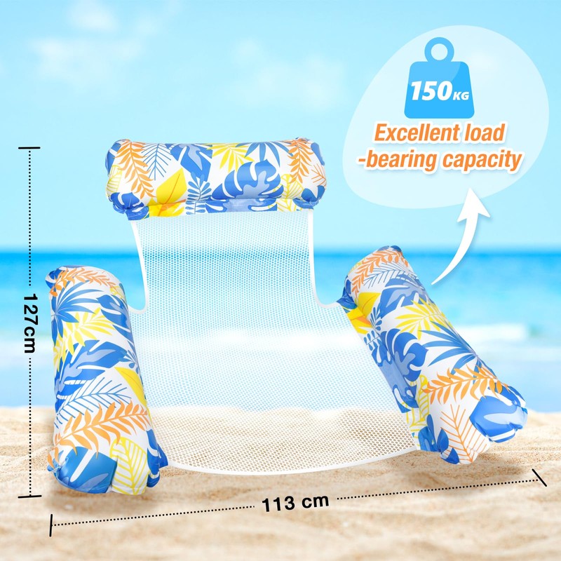 Elidepe Pool Inflatables, 2 Pack Inflatable Pool Toys, 3 in
