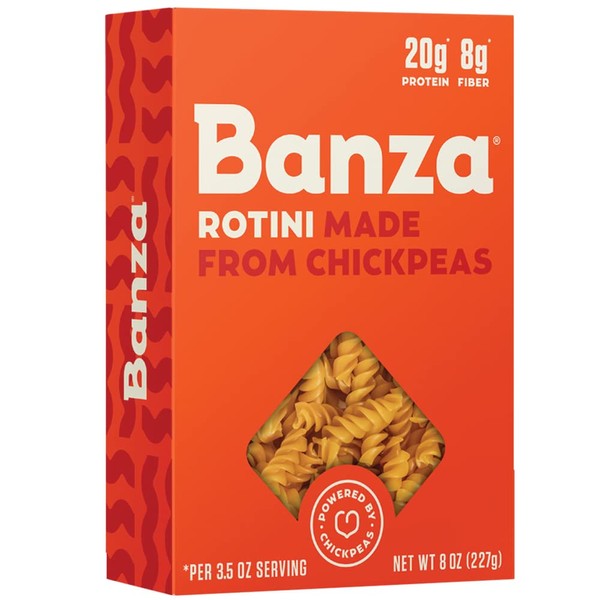 Banza Chickpea Rotini, 8 Ounce (Pack of 5)