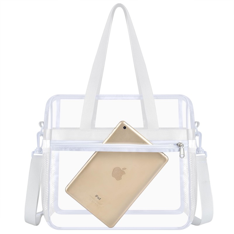 Oraben Clear Bag Stadium Approved 12x6x12 Tote Bag with Removable