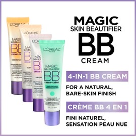 L’Oréal Paris Skin Beautifier Magic BB Cream, 4-in-1 Ultra-Light Lotion, Medium, 30 mL