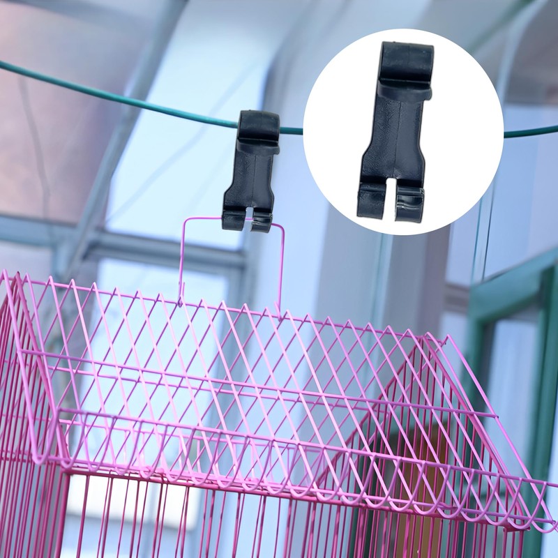 ZCLGOOD 12PCS Replacement Dog Crate Locking Latch, Black Plastic Wire