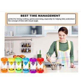 SuLiao Sand Timer 5 Minute Hourglass,Plastic Sand Clock 5 Minutes,Large Blue Sand Watch 5 Min,Reloj De Arena 5 Minutos,Colorful Hour Glass Sandglass for Kids, Games, Classroom, Kitchen, Decorative