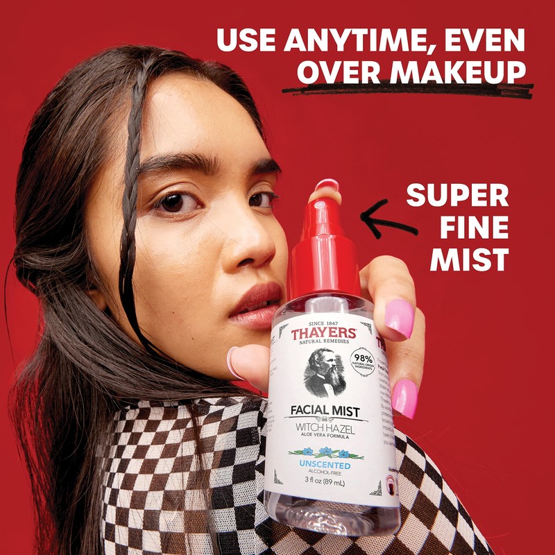 Thayers Alcohol-Free Witch Hazel Facial Mist Toner with Aloe Vera,