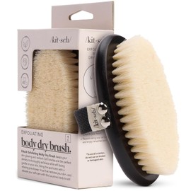 Kitsch - Cepillo corporal de cepillado seco para drenaje linfático, cerdas suaves, reduce las celulitis, elimina la piel seca y mejora la circulación sanguínea, exfoliante corporal para piel brillante