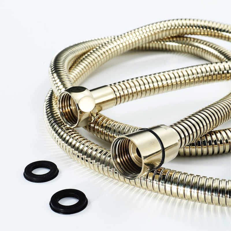 ENKI, H13, Shower Hose, English Gold, Flexi Bathroom Shower Head