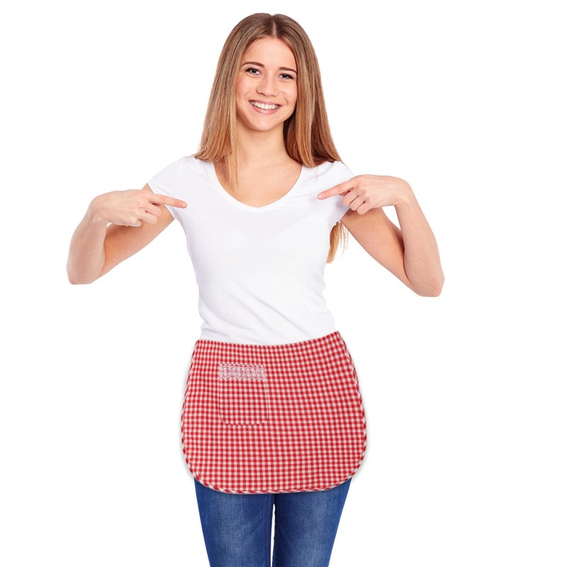 FAIRYGATE Waist Apron Adjustable Anti-dirt Waist Short with Pocket for