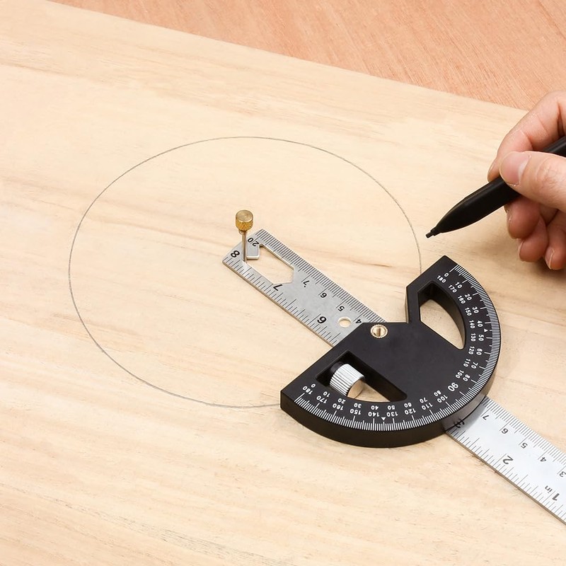 UMEI Angle Ruler, Precision Universal Protractor, Industrial Marking Ruler, Movable