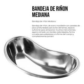 Hergom Premium Bandeja De Riñon Mediano De Acero Inoxidable Hergom