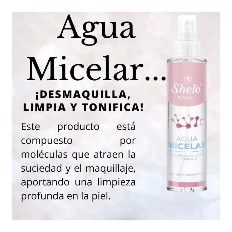 Sheló Nabel Agua Micelar Desmaquilla, Limpia Y Tonifica / Sheló