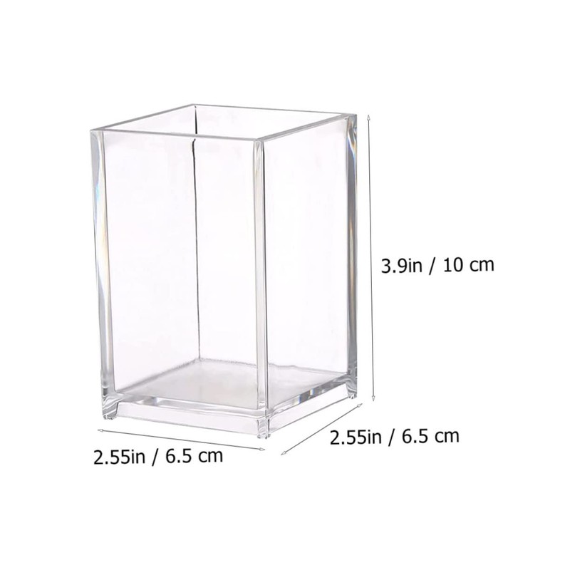 Operitacx 2pcs Box Acrylic Storage Clear Makeup Brush Organizer Clear