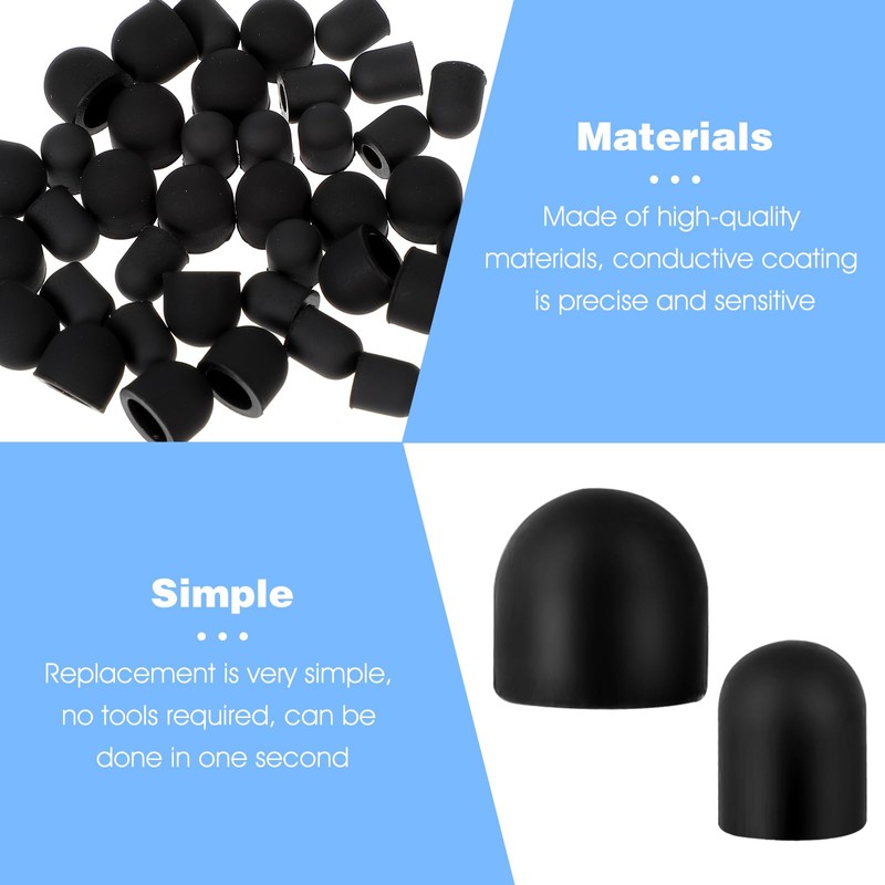 LXUEJEI 40 Pcs Rubber Tips for Stylus Pens, Replacement Nibs