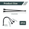 Zescyha 2 Pack PWM Fan Splitter Cable, 1 to 2