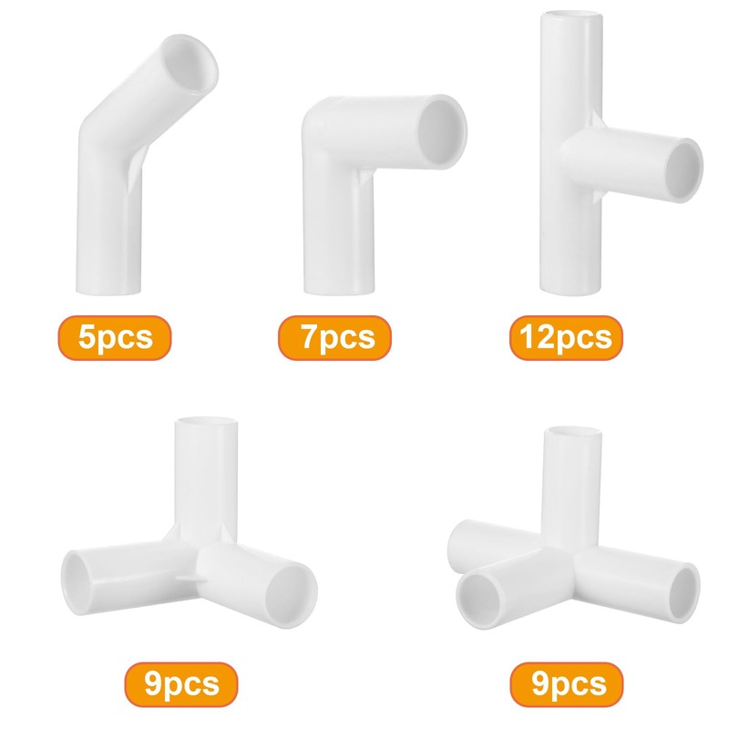 Sawysine 102 Pcs DIY PVC Projects Set Included 60 Pcs
