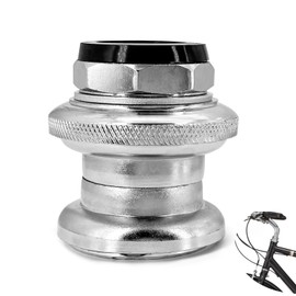 Headset 1 1/8 Bicycle Parts Diameter 22.2 mm - Headset Cap Threaded Headset Set Preassembled with Rubber Seal and Ball Bearings Suitable for Diameter 25.4 mm Bicycle Fork, City Bike and Trekking Bike